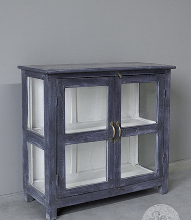 Be-Uniq Origineel Oud Vitrinekastje | India | H71 x B76 x D34 cm