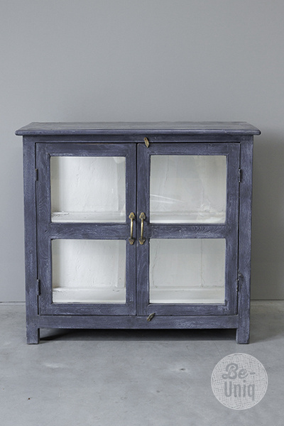 Be-Uniq Origineel Oud Vitrinekastje | India | H71 x B76 x D34 cm