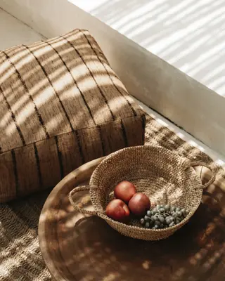 Bazar Bizar Mand Raffia | Naturel | 2 Maten