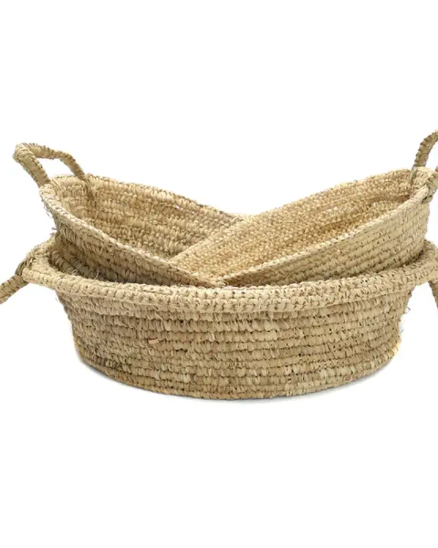 Bazar Bizar Mand Raffia | Naturel | 2 Maten