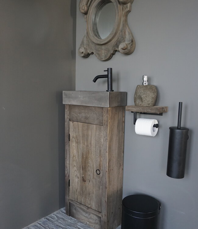 Rene Houtman Gerjan Toiletmeubel Vergrijsd 1-Deur Links