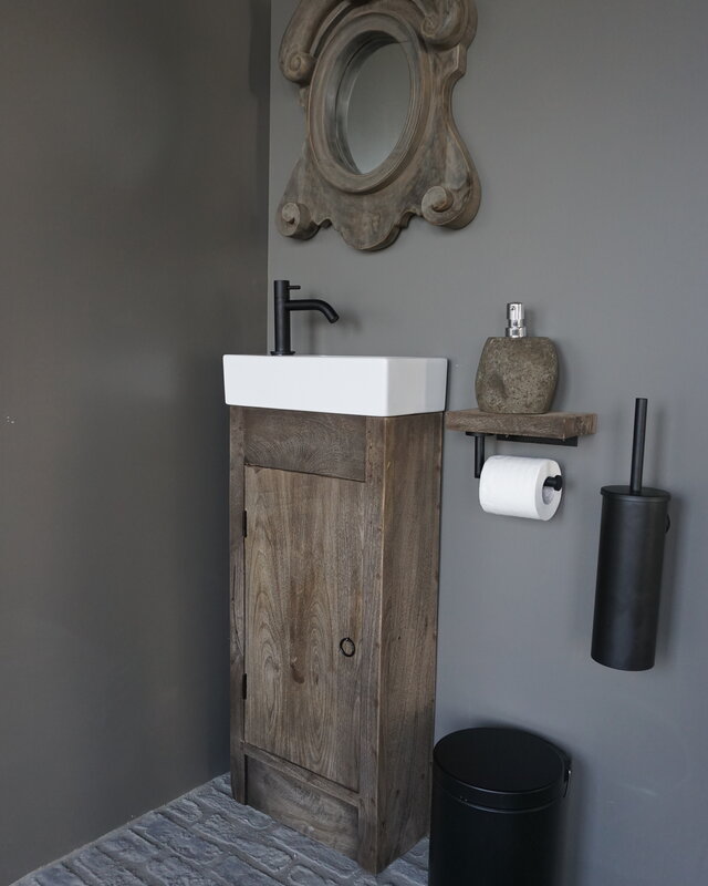 Rene Houtman Gerjan Toiletmeubel Vergrijsd 1-Deur Links