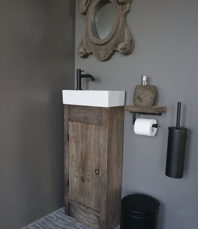 Rene Houtman Gerjan Toiletmeubel Vergrijsd 1-Deur Links