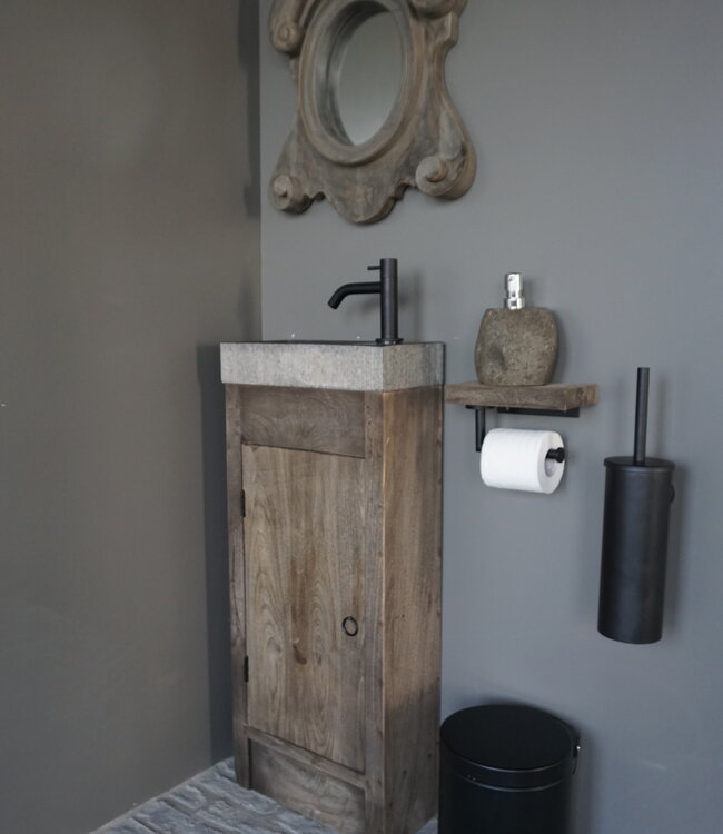 Rene Houtman Gerjan Toiletmeubel Vergrijsd 1-Deur Links