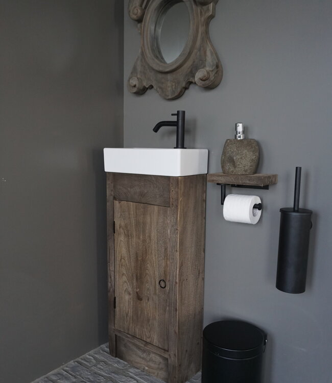 Rene Houtman Gerjan Toiletmeubel Vergrijsd 1-Deur Links