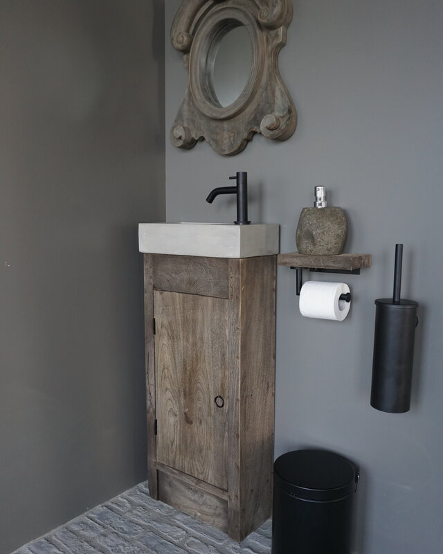Rene Houtman Gerjan Toiletmeubel Vergrijsd 1-Deur Links