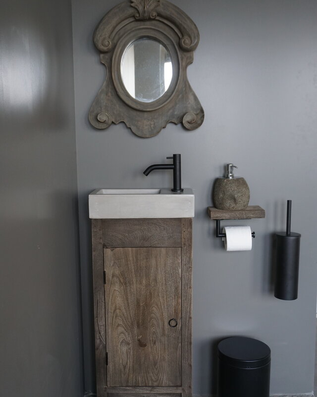 Rene Houtman Gerjan Toiletmeubel Vergrijsd 1-Deur Links