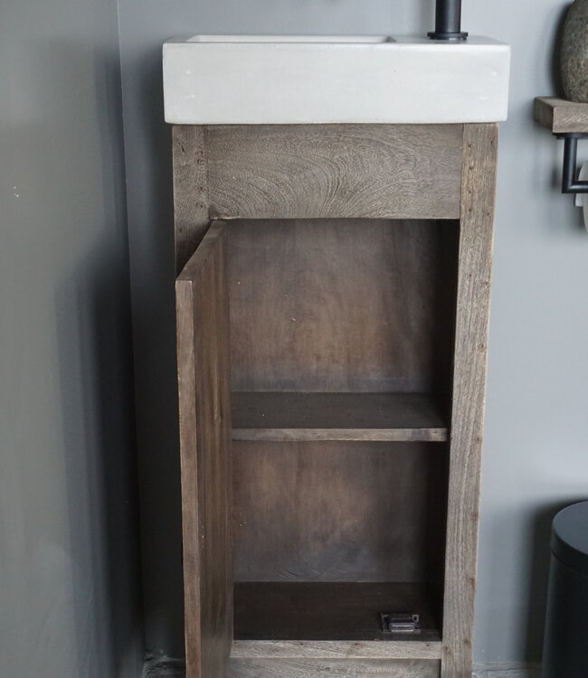 Rene Houtman Gerjan Toiletmeubel Vergrijsd 1-Deur Links