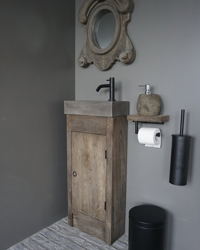 Rene Houtman Gerjan Toiletmeubel Vergrijsd 1-Deur Rechts