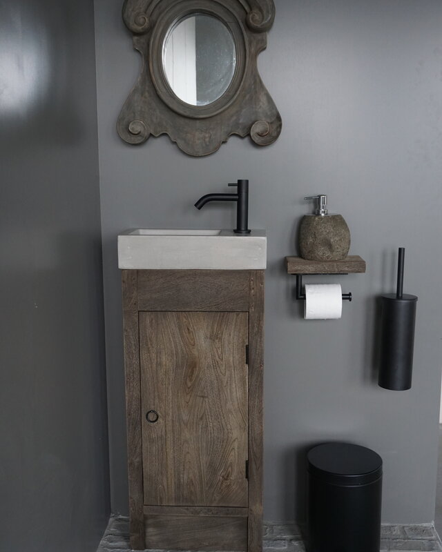 Rene Houtman Gerjan Toiletmeubel Vergrijsd 1-Deur Rechts
