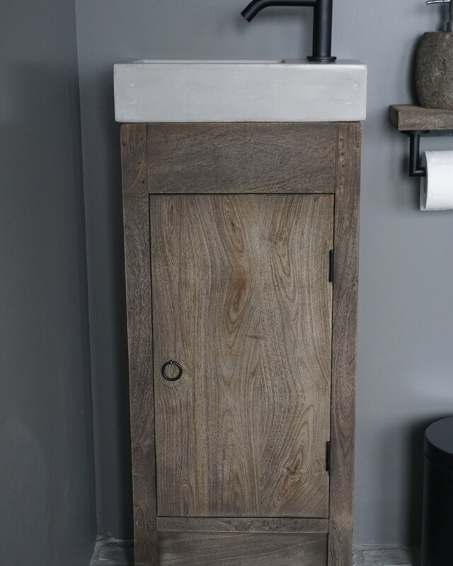 Rene Houtman Gerjan Toiletmeubel Vergrijsd 1-Deur Rechts