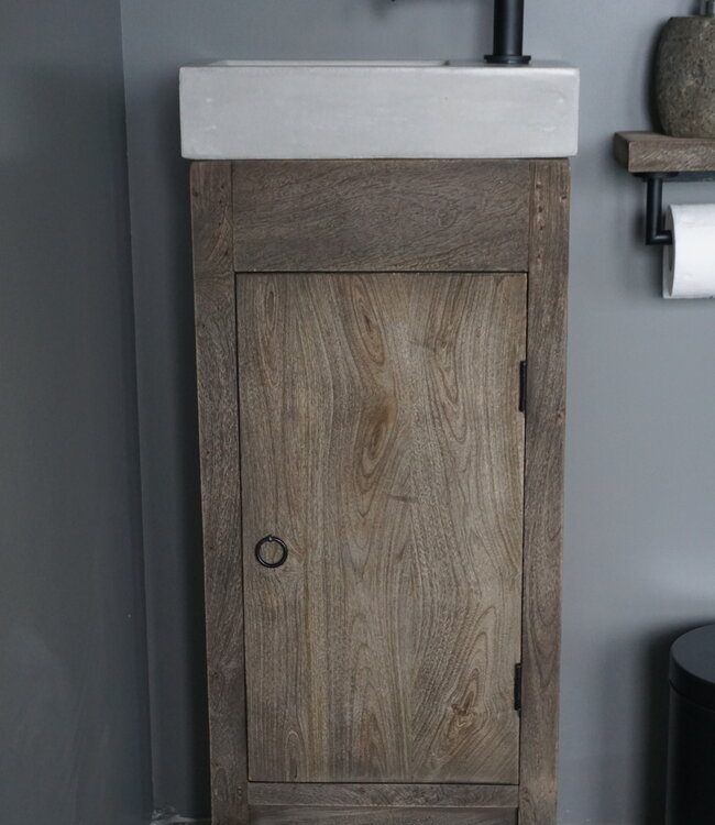 Rene Houtman Gerjan Toiletmeubel Vergrijsd 1-Deur Rechts