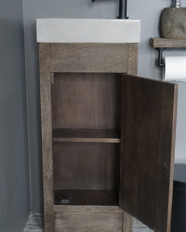 Rene Houtman Gerjan Toiletmeubel Vergrijsd 1-Deur Rechts