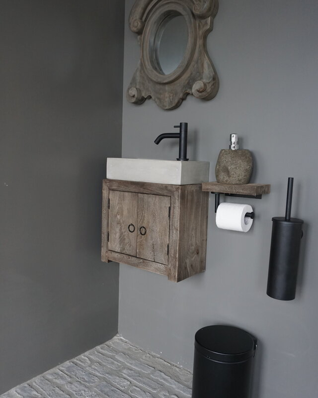 Rene Houtman Gerda Zwevend Houten Toiletmeubel - Kies Fontein