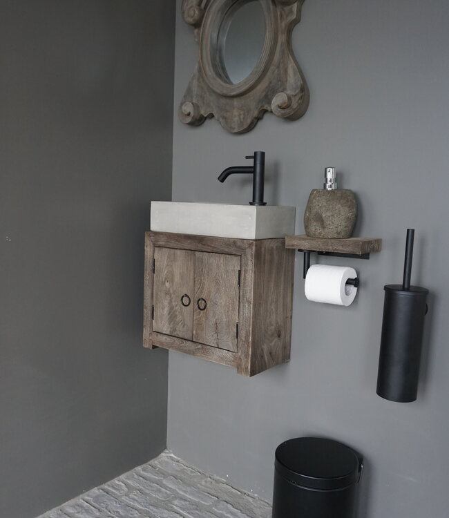 Rene Houtman Gerda Zwevend Houten Toiletmeubel - Kies Fontein