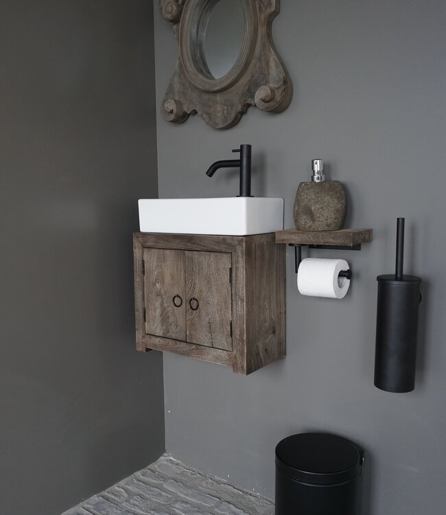 Rene Houtman Gerda Zwevend Houten Toiletmeubel - Kies Fontein