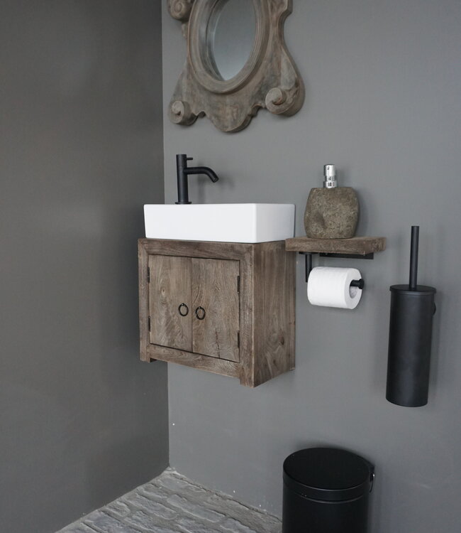 Rene Houtman Gerda Zwevend Houten Toiletmeubel - Kies Fontein