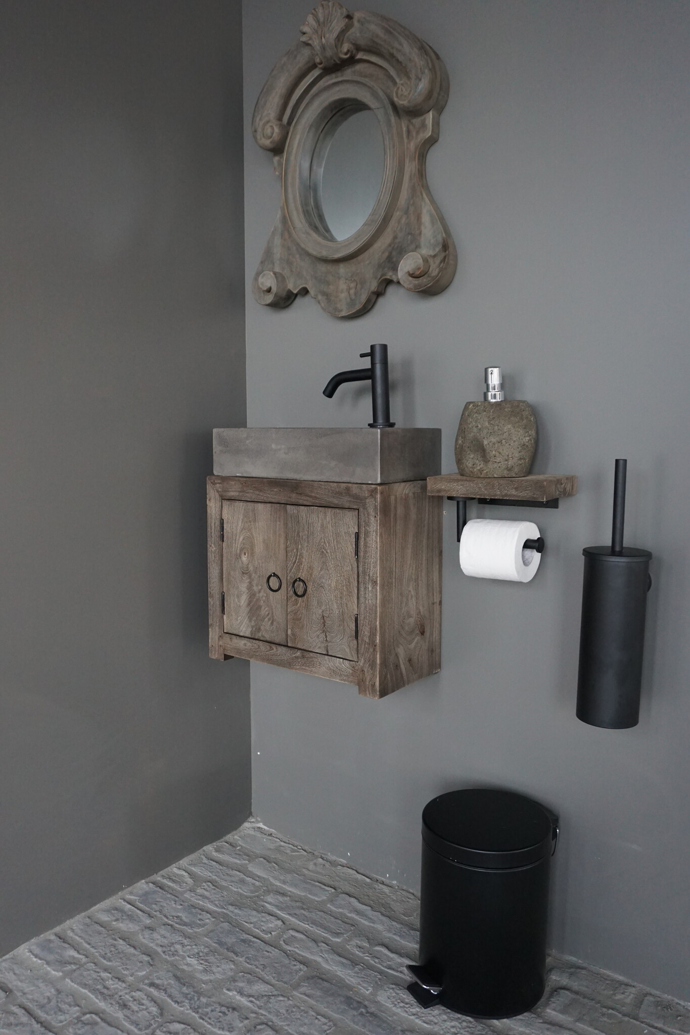 Rene Houtman Gerda Zwevend Houten Toiletmeubel - Kies Fontein