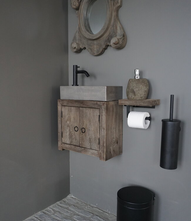 Rene Houtman Gerda Zwevend Houten Toiletmeubel - Kies Fontein