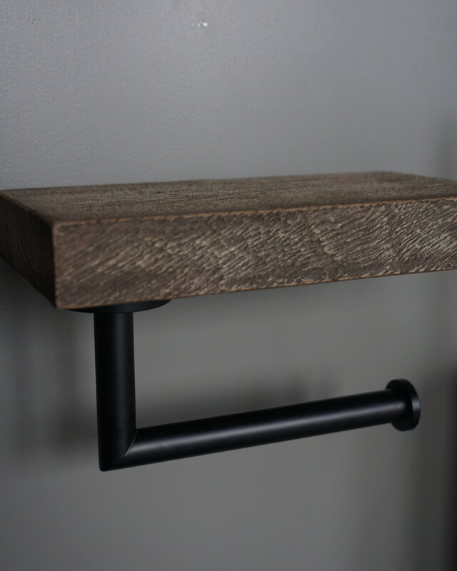 Rene Houtman Toiletrolhouder Hout Giel Grey 20x13 cm