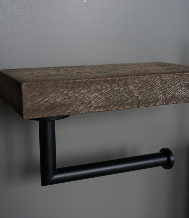 Rene Houtman Toiletrolhouder Hout Giel Grey 20x13 cm