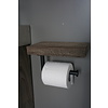 Toiletrolhouder Hout Giel Grey 20x13 cm