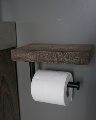 Rene Houtman Toiletrolhouder Hout Giel Grey 20x13 cm