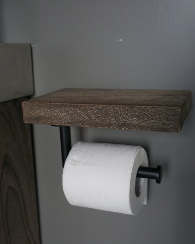 Rene Houtman Toiletrolhouder Hout Giel Grey 20x13 cm