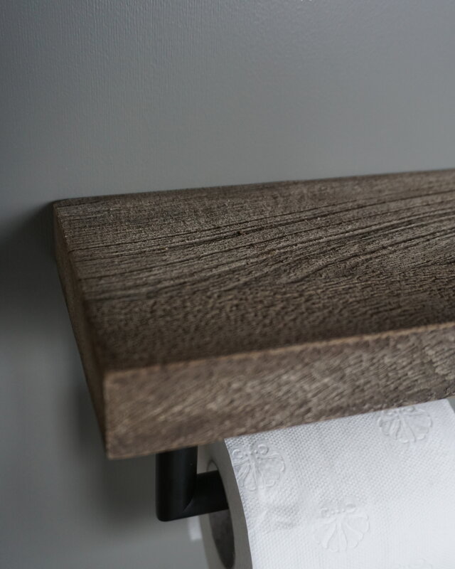 Rene Houtman Toiletrolhouder Hout Giel Grey 20x13 cm
