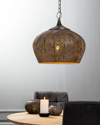 Light&Living Oosterse Hanglamp Emine  Bruin/Goud