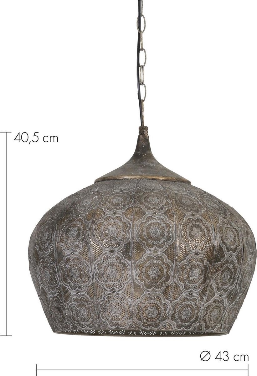 Light&Living Oosterse Hanglamp Emine Bruin/Goud