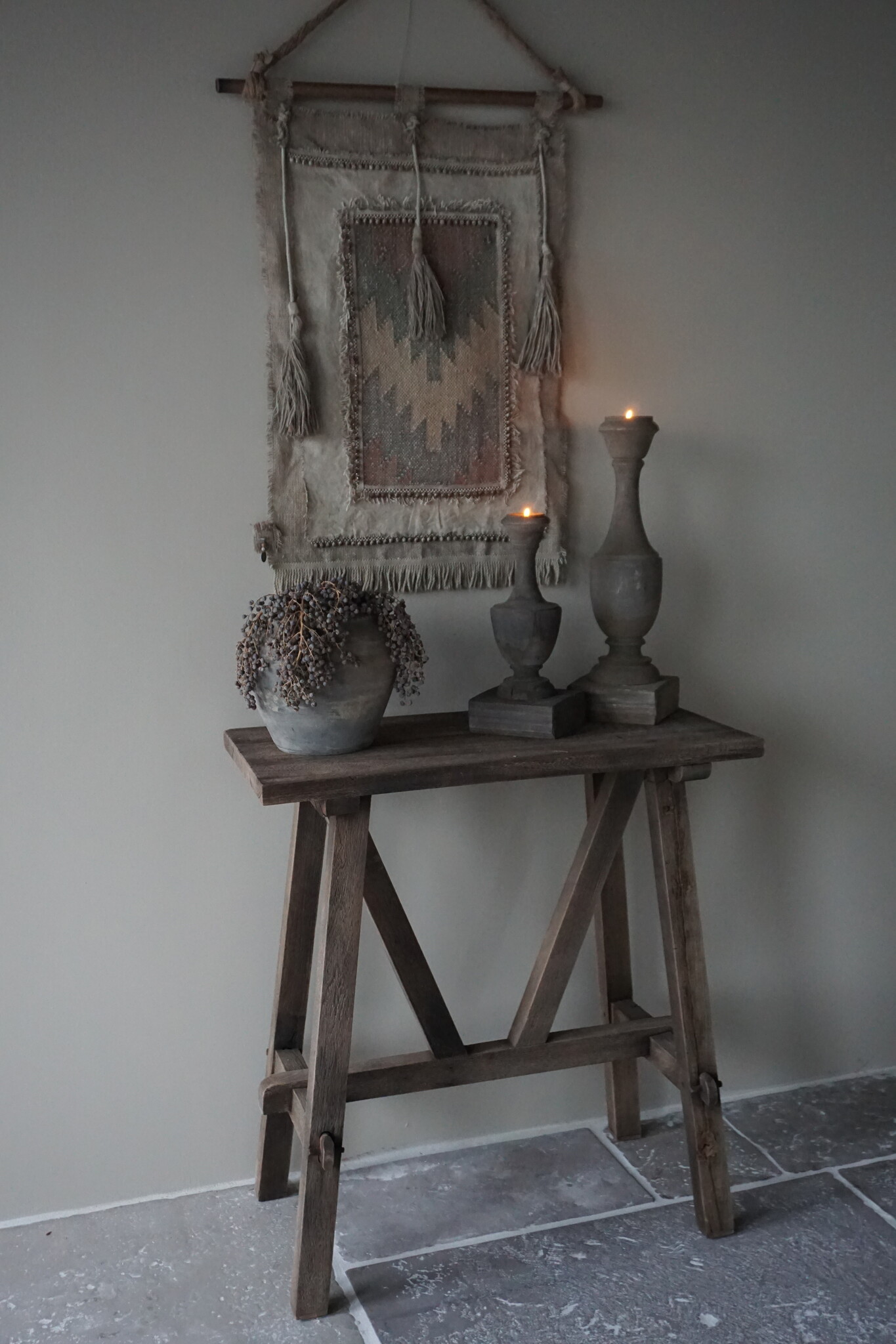 Rene Houtman Willem Wandtafel Hout Vergrijsd 80 cm