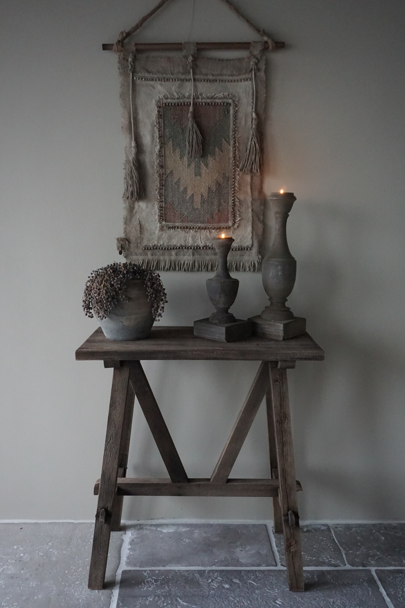 Rene Houtman Willem Wandtafel Hout Vergrijsd 80 cm