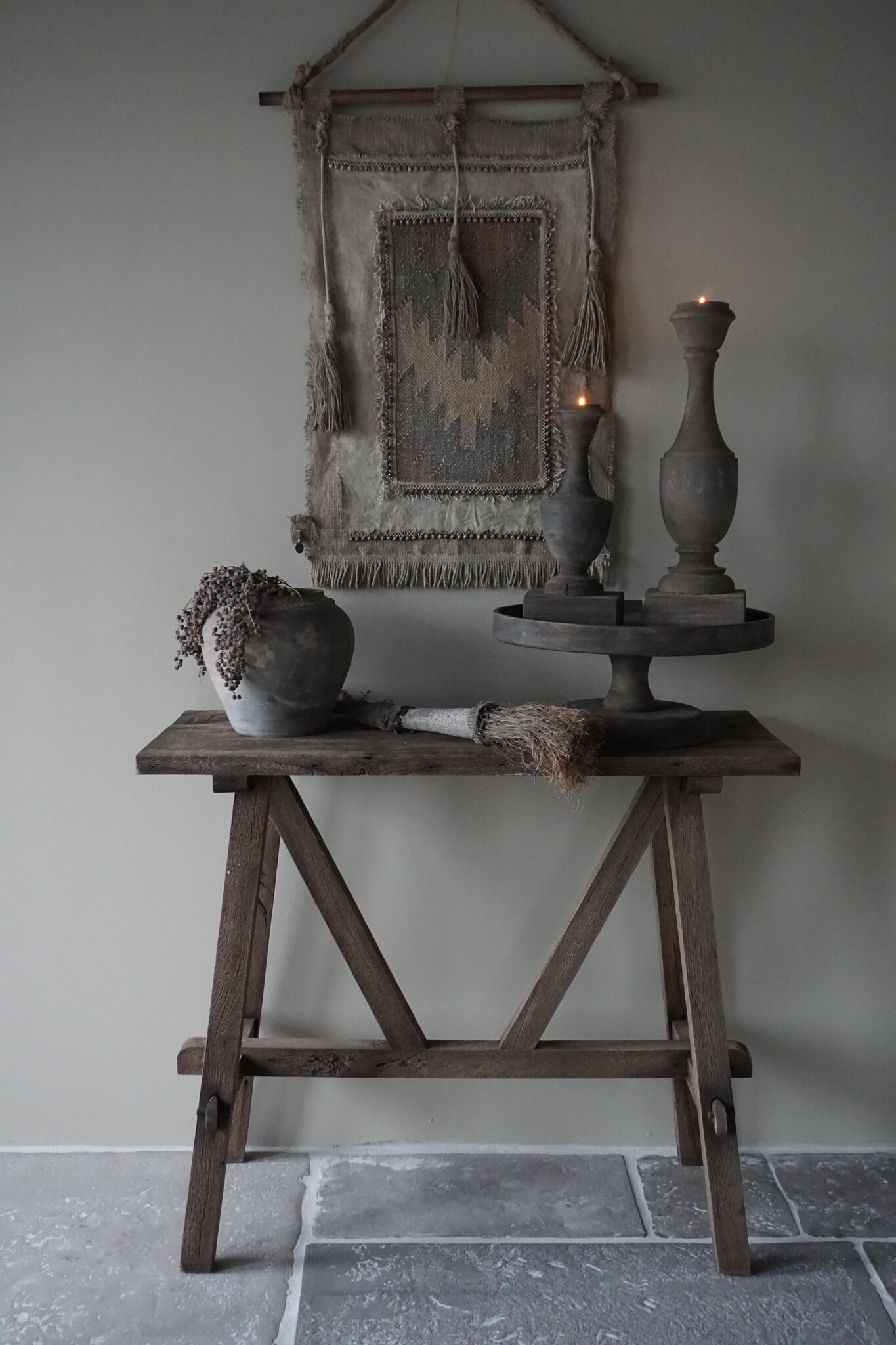 Rene Houtman Willem Wandtafel Hout Vergrijsd 100 cm