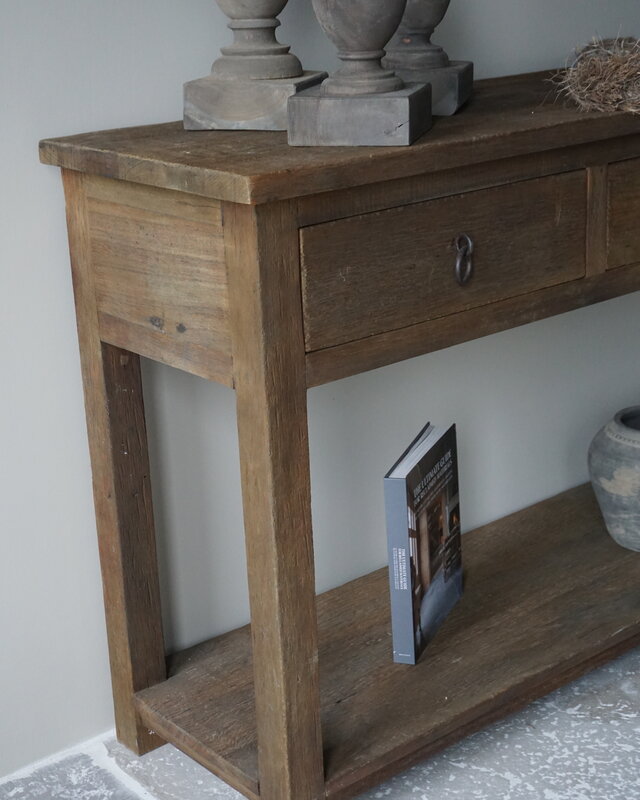 Rene Houtman Sidetable | Oud Hout | 3 Lades | H90,5 x B175 x D45 cm