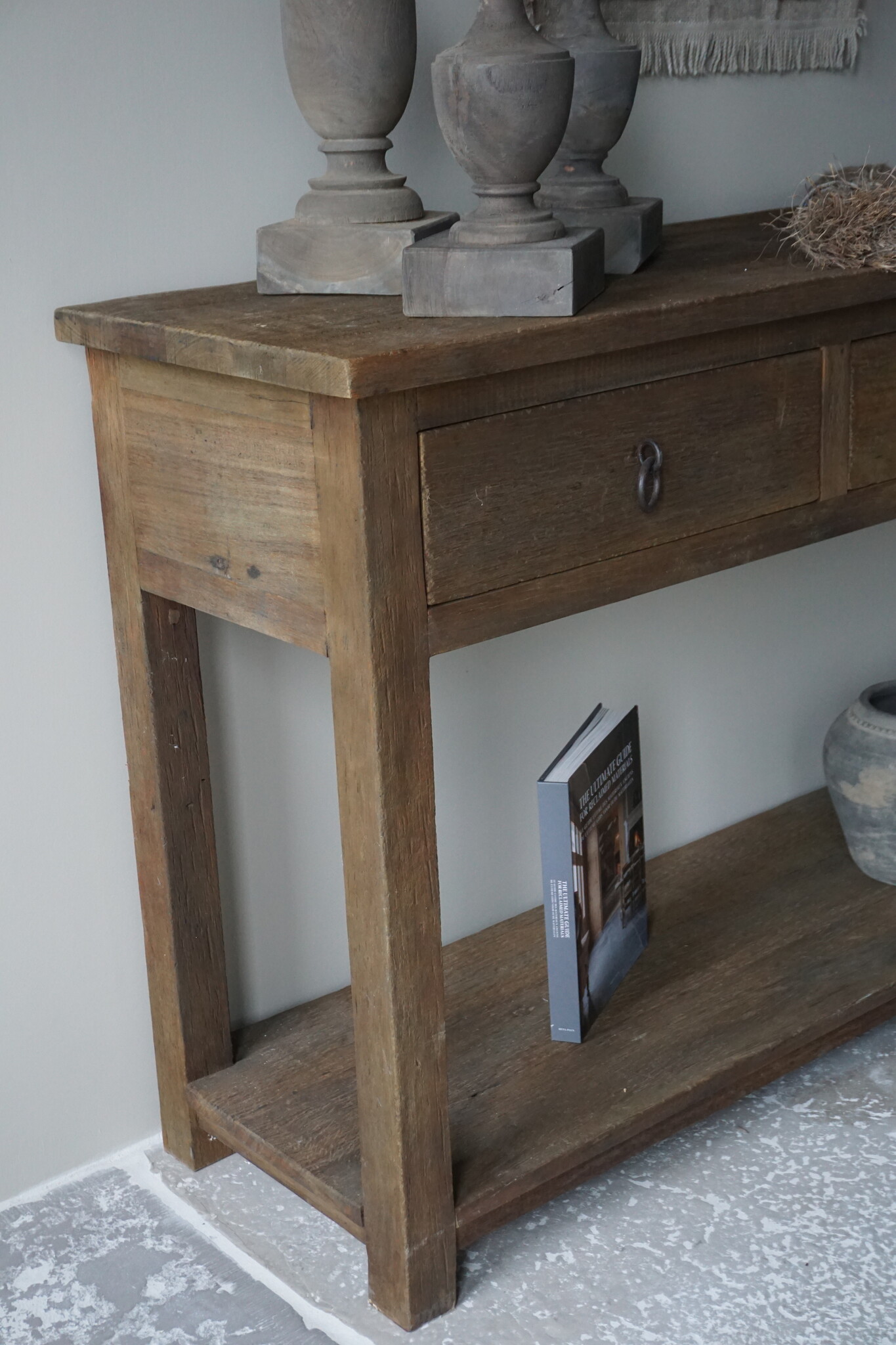 Rene Houtman Sidetable | Oud Hout | 3 Lades | H90,5 x B175 x D45 cm