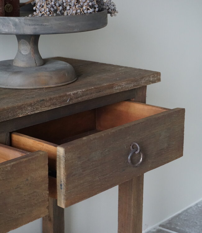 Rene Houtman Sidetable | Oud Hout | 3 Lades | H90,5 x B175 x D45 cm
