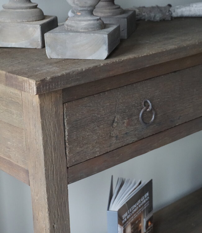 Rene Houtman Sidetable | Oud Hout | 3 Lades | H90,5 x B175 x D45 cm