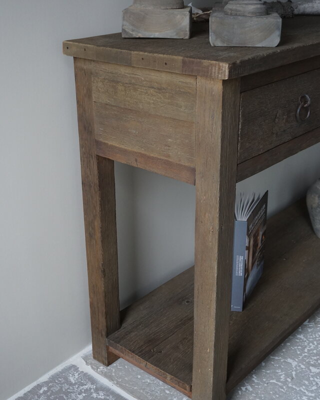 Rene Houtman Sidetable | Oud Hout | 3 Lades | H90,5 x B175 x D45 cm