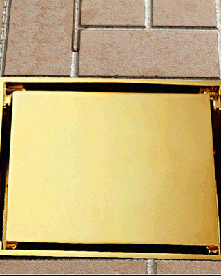 Rene Houtman Stijlvolle Doucheput | Gouden Afwerking 15x15