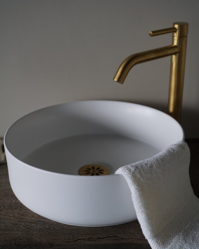 Differnz Waskom Rond Keramiek 36x12 cm Wit