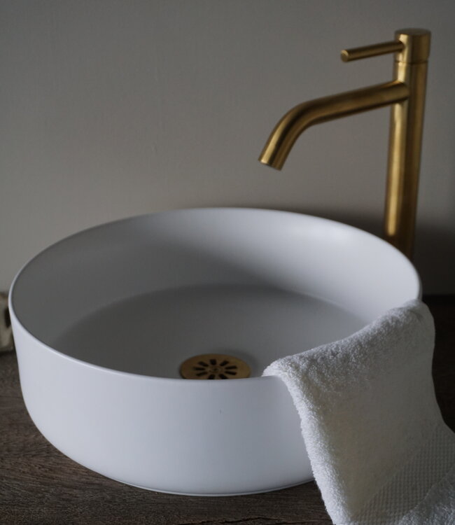 Differnz Waskom Rond Keramiek 36x12 cm Wit