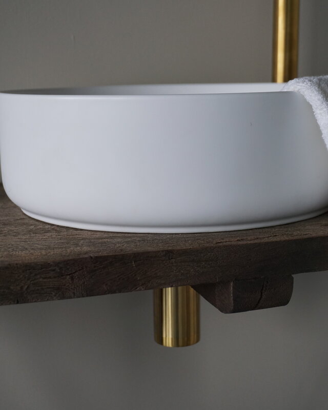 Differnz Waskom Rond Keramiek 36x12 cm Wit