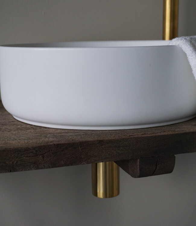 Differnz Waskom Rond Keramiek 36x12 cm Wit