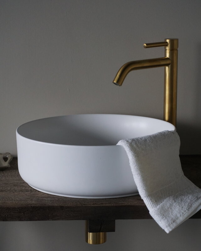Differnz Waskom Rond Keramiek 36x12 cm Wit