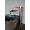 Hoge Kraan Warm/Koud - Gebogen Rood Koper