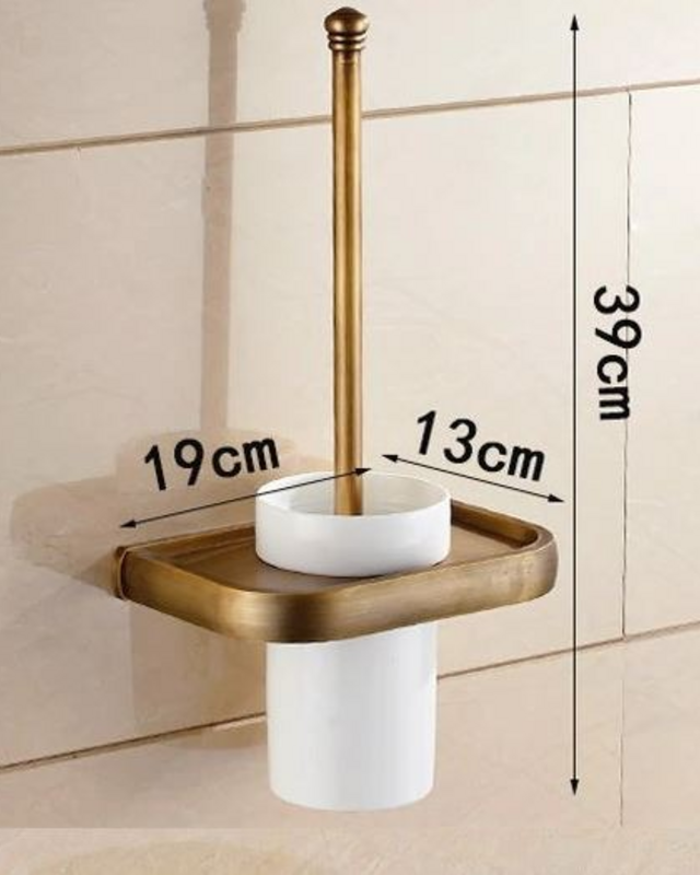 Rene Houtman Wc Borstel + Houder | Brons