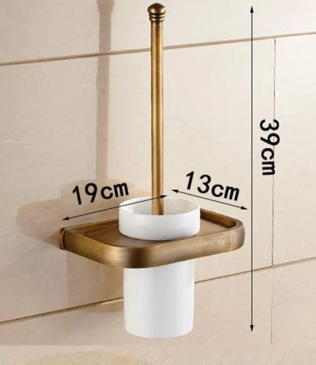 Rene Houtman Wc Borstel + Houder | Brons