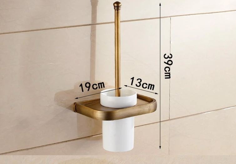 Rene Houtman Wc Borstel + Houder | Brons