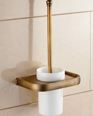 Rene Houtman Wc Borstel + Houder | Brons